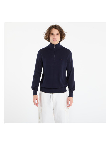 Пуловер Tommy Hilfiger Pima Org Ctn Cashmere Zip Mock Desert Sky XL