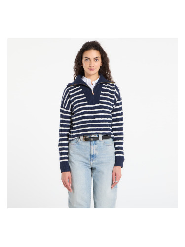 Пуловер Tommy Hilfiger Soft Wool Cable 1/2 Zip Ls Sweater Dark Night Navy/ Ivory Petal Stp S