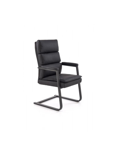 Офис стол Adriano Skid, еко кожа, черен