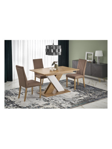 Разтегателна маса XARELTO, дъб ланселот и бяло