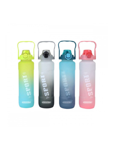 Бутилка с Капак и Сламка Bewinner Многоцветен 1 L