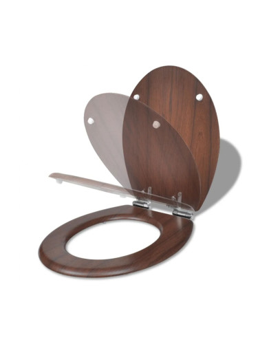 Sonata Тоалетна седалка МДФ капак с плавно затваряне изчистена кафява