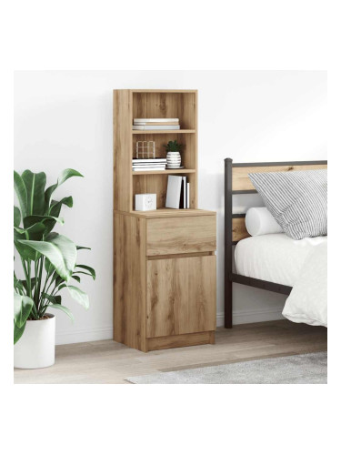 Sonata H Нощно шкафче, дъб артизан, 39x35x125 см, инженерно дърво