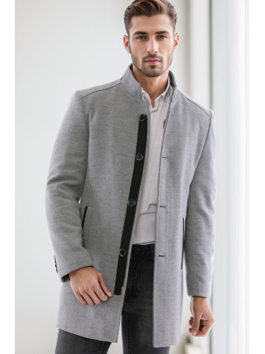 Мъжко палто, сиво