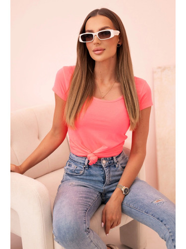 Дамска памучна блуза Kesi с къс ръкав