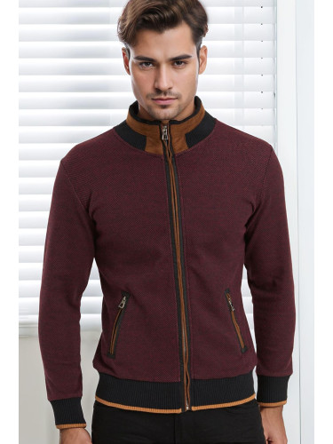 Мъжки суитшърт Dewberry на точки бордо