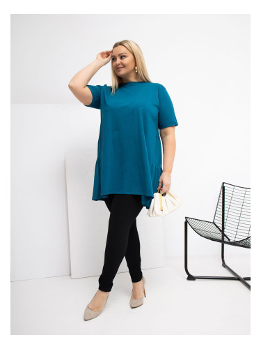 Блуза с големи размери в синьо