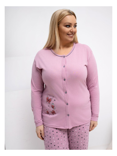 Розова пижама с пеперуди