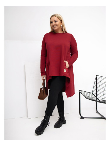 Бордо туника големи размери