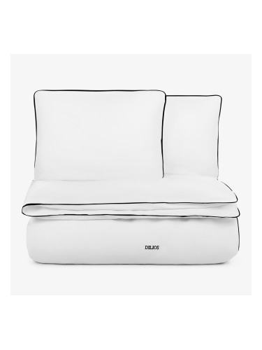 Спално бельо памучен сатен ПРЕМИУМ КЛАСИК ЧЕРНО, 3 части