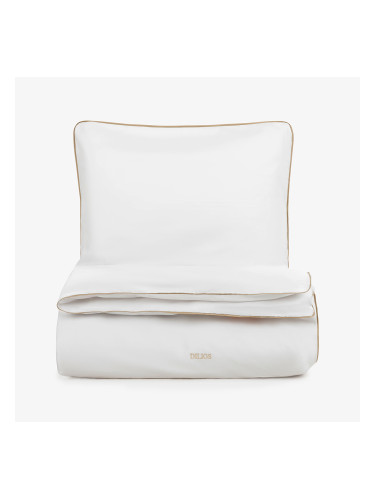 Спално бельо памучен сатен ПРЕМИУМ КЛАСИК БЕЖОВО, 2 части