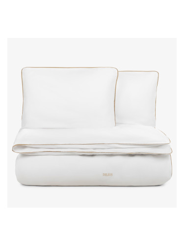 Спално бельо памучен сатен ПРЕМИУМ КЛАСИК БЕЖОВО, 3 части