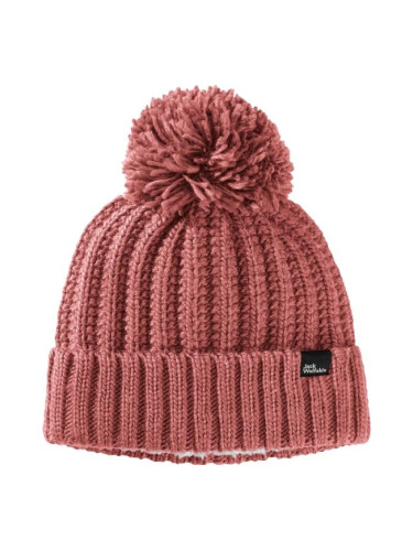 Jack Wolfskin HIGHLOFT KNIT BEANIE W Дамска зимна шапка, червено, размер