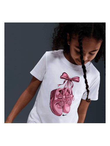 ДЕТСКА ТЕНИСКА ЗА МОМИЧЕ NIKE 36N345-001 BOWMAX SS TEE БЯЛА