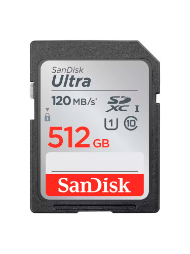 Флаш памети SANDISK Ultra 512GB SDXC Memory Card 150MB/s SDSDUNC-512G-GN6IN SDSDUNC-512G-GN6IN