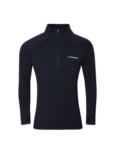 PROGRESS MT TRZ Мъжко поло с къс цип, черно, размер