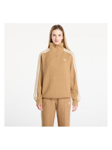 Пуловер adidas Funnel Neck Quarter Zip Sweatshirt Cardboard/ Off White M