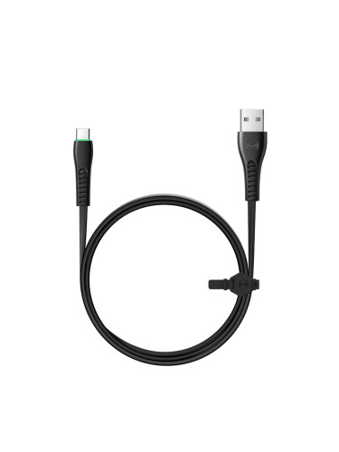 USB Type-C кабел Xmart Flying Fish Series, QC3.0, 1.2м, Черен