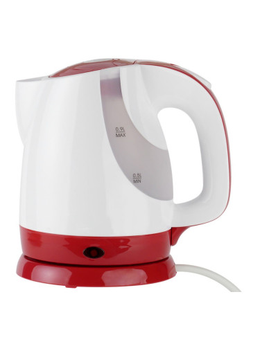 Електрическа кана Rosberg Premium RP51230F, 1300W, 900 ml, Мерителна скала, Бял/червен