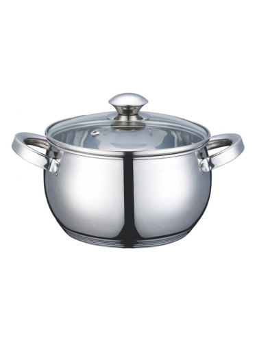 Тенджера Voltz V51210G18, 18 см, 2.7 литра, Дебело дъно, Индукция, Инокс