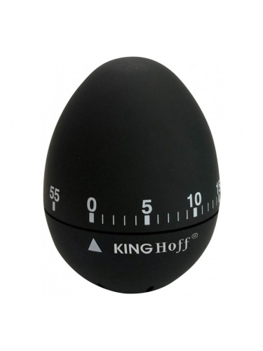 Кухненски таймер Kinghoff KH 1620, 60х75мм, Стомана, Гумено тяло, Черен
