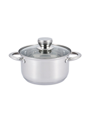 Тенджера с капак Rosberg R51210C24, 24 см, 6.1 литра, Индукция, Инокс