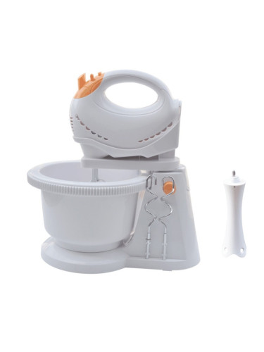 Миксер с купа и пасатор Rosberg R51115C, 300W, 5 скорости, Турбо, Бял