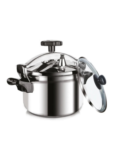 Тенджера под налягане Zilan ZLN3055, 8 литра, 22 см, Индукция, Два капака, Инокс