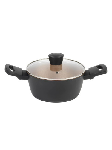 Тенджера Russell Hobbs RH01669BEU7, 20 см, 2.6 л, Crystaltech покритие, Индукция, Черен