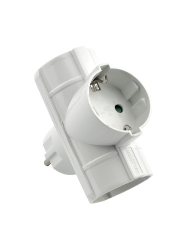 Адаптер Xmart SQ-GB-01/03T, 3 x Шуко гнезда