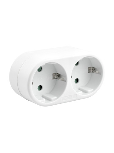 Адаптер Xmart SQ-GZB-01/02Y, 2 x Шуко гнезда