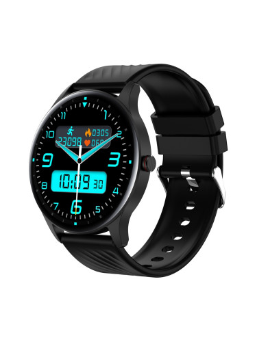 Смарт часовник Xmart AM1127B, AMOLED, Bluetooth 5.3, IP67, Черен