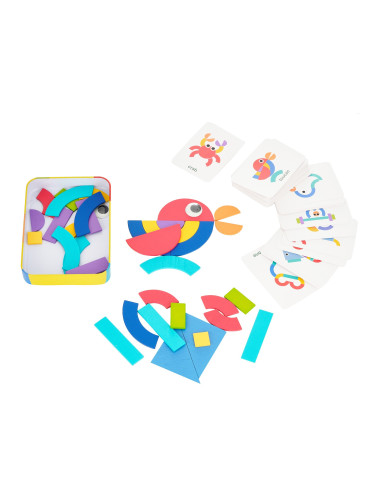 Дървен пъзел ФОРМИ - 36 части