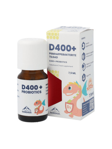 Витамин D3 400 IU + Пробиотици 7.5 ml капки | Nordaid