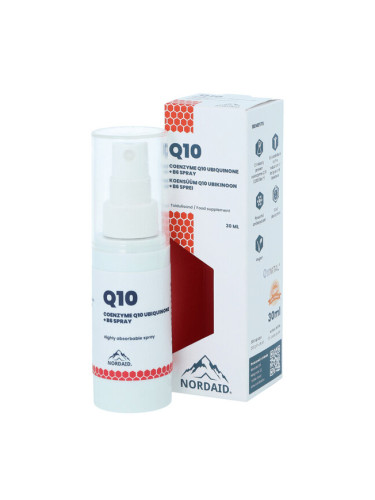 Коензим Q10 (убиквинон) + витамин В6, спрей за уста 30 ml | Nordaid