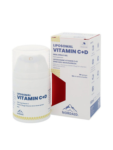 Липозомен Витамин С + D3, орален спрей гел, с аромат на манго 50 ml | Nordaid