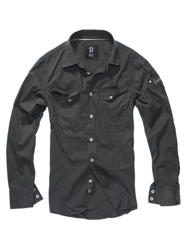 Мъжка риза в черен цвят Brandit Slim Fit black