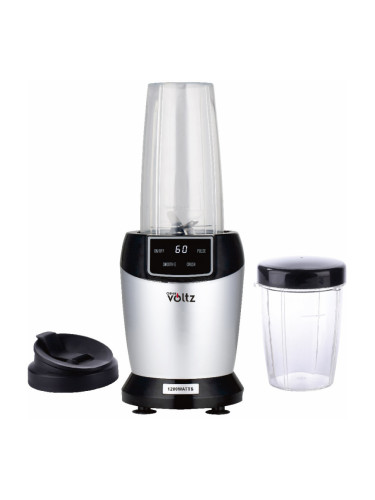 Нутри блендер Oliver Voltz OV51162FS, 1200W, 2 чаши, 1 л/800 мл, Без BPA, LED дисплей, Сребрист