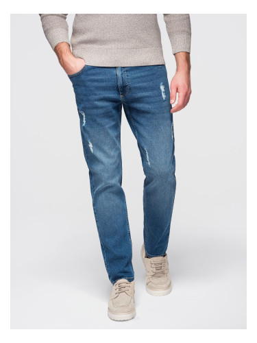 Мъжки дънки CARROT FIT с ожулвания