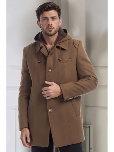 Мъжко палто Dewberry в цвят камила
