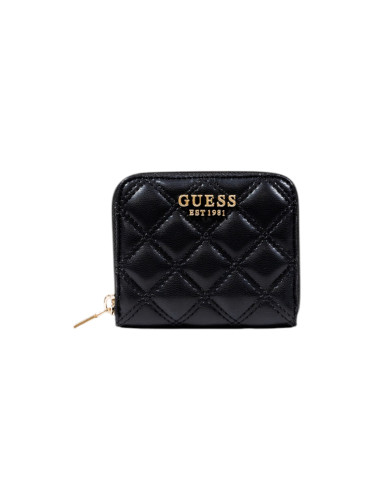 Черен портфейл Guess с цип