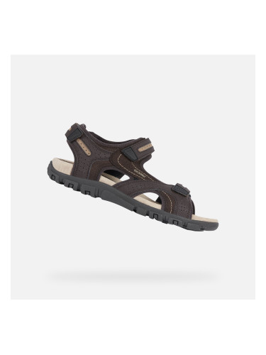 Тъмно кафяви мъжки сандали Geox Uomo Sandal Strada
