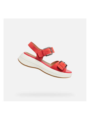 Червени дамски сандали Geox Spherica Ecub-3 S