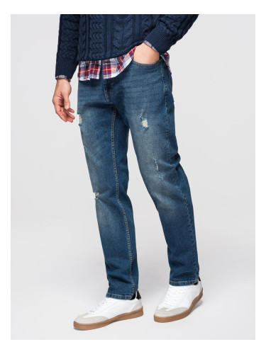 Мъжки дънки CARROT FIT с износен ефект