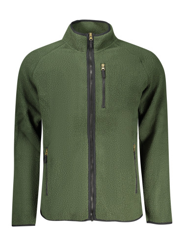 Зелен полар суитшърт с цип