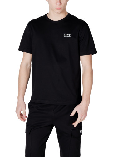Черна тениска EA7 Emporio Armani