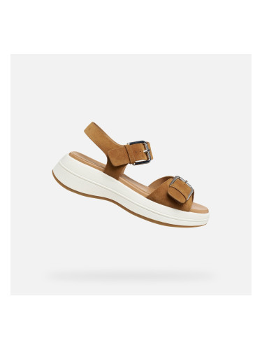 Кафяви дамски сандали Geox Spherica Ecub-3 S