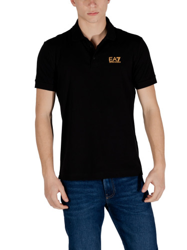 Мъжка черна поло тениска EA7
