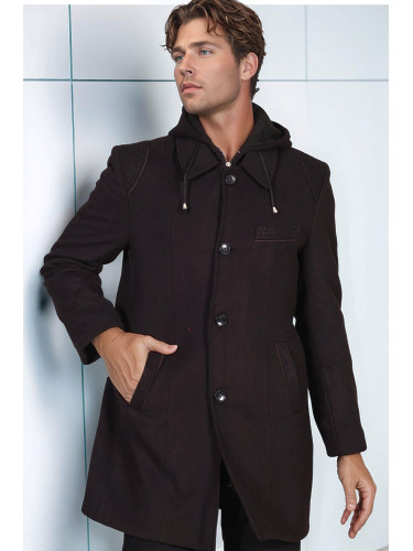 PLT9335 DEWBERRY MEN'S COAT-DIAGONAL BLACK