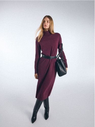 Mohito - Вълнена рокля - кестеняво